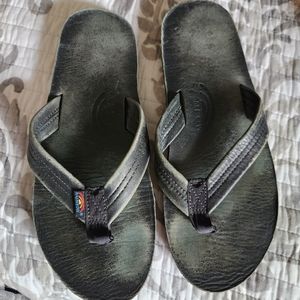 Rainbow flip flops size L